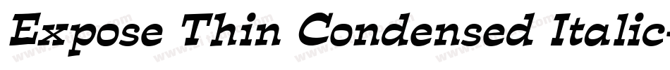 Expose Thin Condensed Italic字体转换